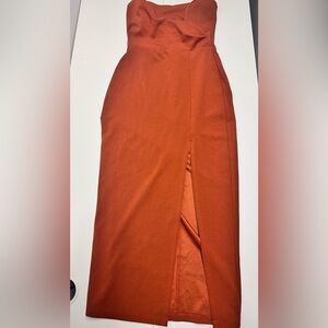Windsor Strapless Orange Dress